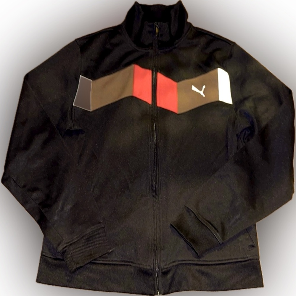 Puma Men’s Full-Zip Track Jacket, Black, Size Large, NWOT, Perfect Condition